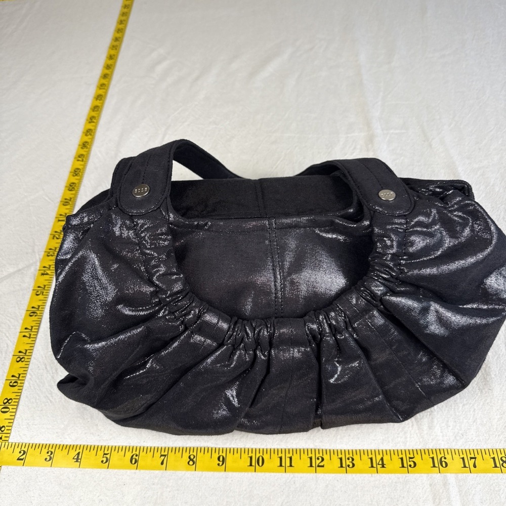 Y2K Elle Black Metallic Witchy Whimsigoth Large Hobo Handbag